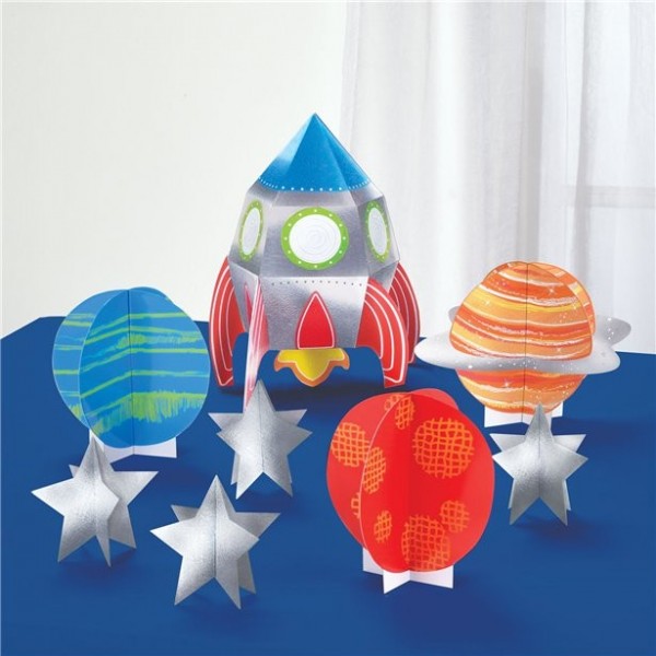 8-teiliges Weltraum Tischdeko-Set