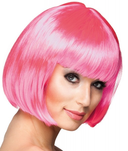 Pinke Damen Bob Perücke