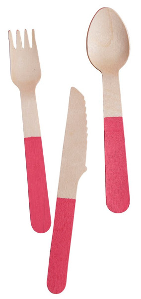 Neon Pinkes Besteckset 18-teilig
