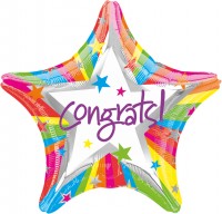 Bunter Congrats Sternballon 48cm