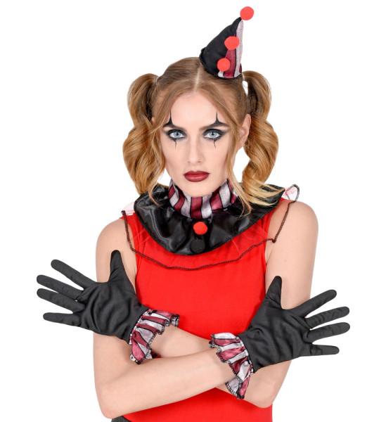 Harlekin Set 3-teilig schwarz-rot