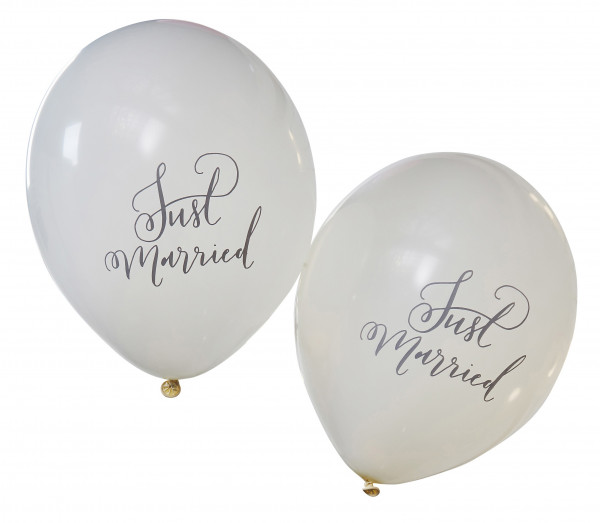 10 Boho Flowers Mr & Mrs Latexballons 30cm