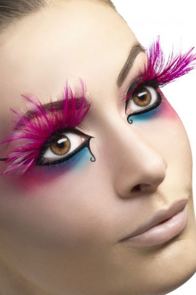 Feder Wimpern In Pink