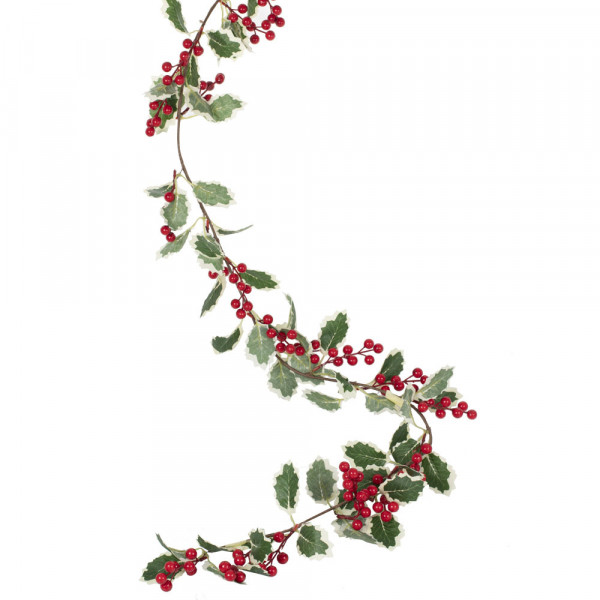 Weihnachtliche Kunstblumen Girlande 1,8m 2