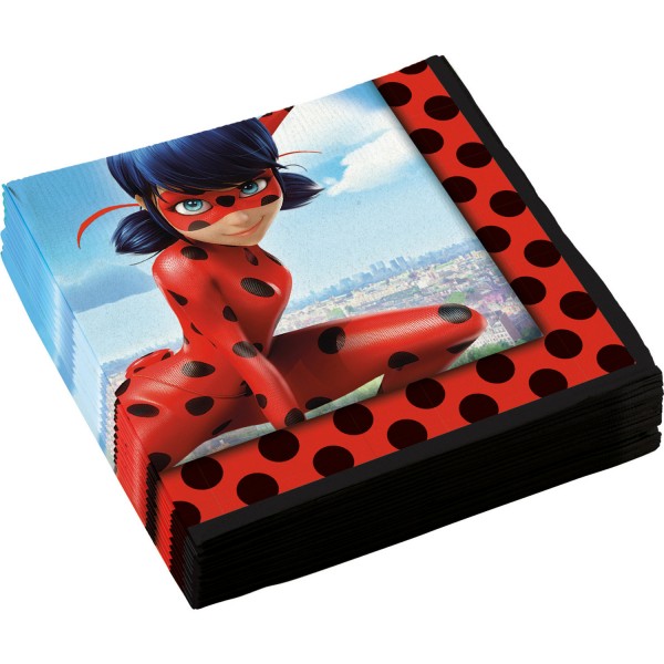 20 Miraculous Ladybug Servietten 33cm