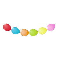 Bunte Luftballon Girlande mit 6 Ballons 2m