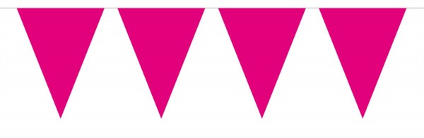 Wimpelkette Einfach Pink 10m