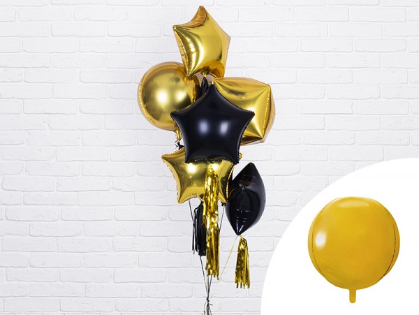 Kugelballon Partylover gold 40cm 2