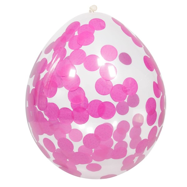 4 Konfetti Ballons Rosa
