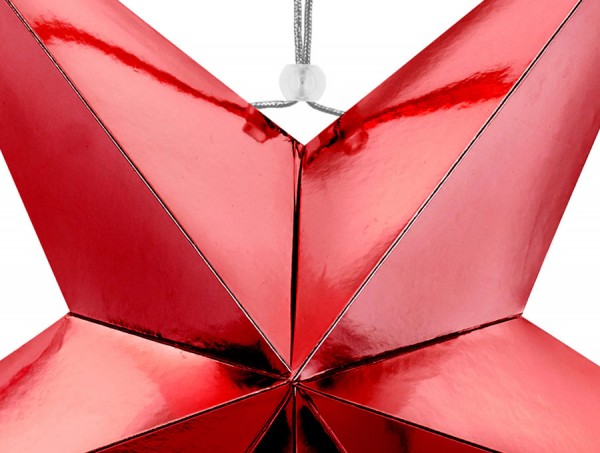 3D Weihnachtsstern rot 70cm 2