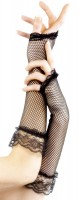 Schwarze Netzhandschuhe Mit Spitze