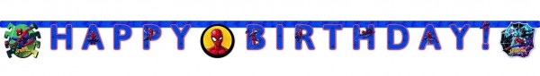 Spiderman Team Up Happy Birthday Girlande 2m