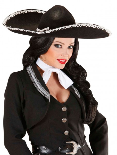 Schwarzer Filz Sombrero 2