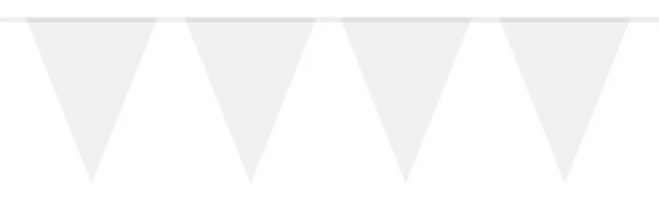 XXL Wimpelkette weiß 10m