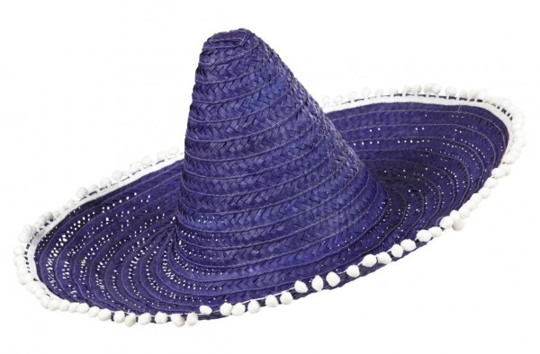 Lila Sombrero Mit Bommeln 50 cm