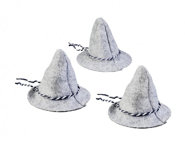 3 Wiesngaudi Mini Seppelhüte 9,5cm
