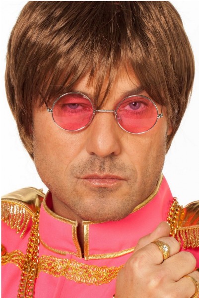 Wilde 70er Hippie Brille Pink