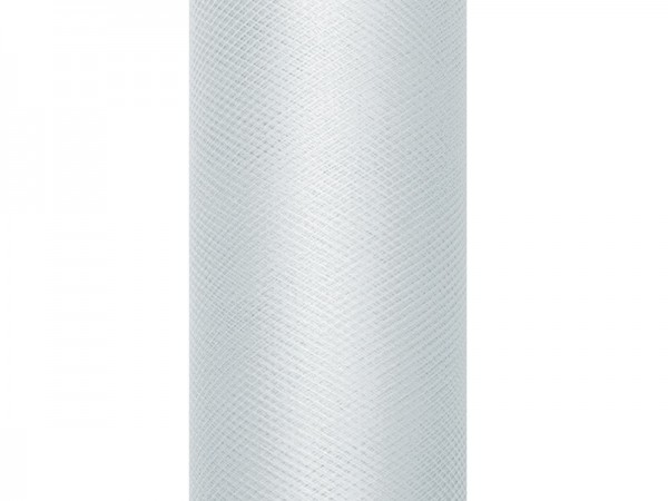 Tüll Stoff Luna grau 9m x 30cm