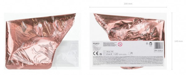 Folienballons Sternenhimmel Roségold 25cm 3