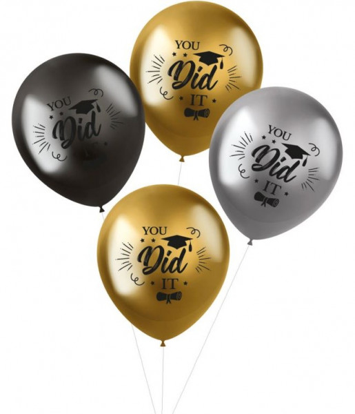 4 shiny You did it Latexballons 33cm
