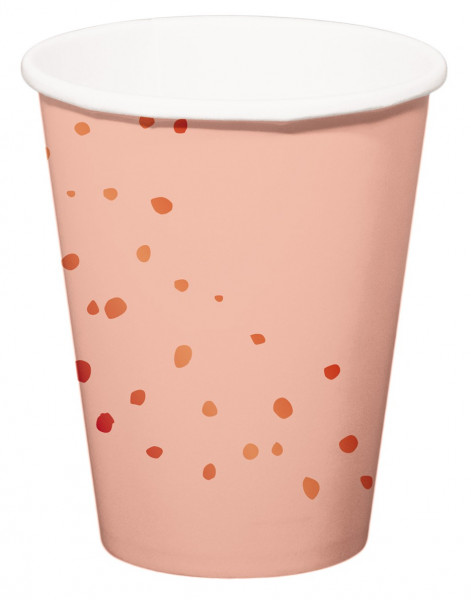 8 Rosy Blush Pappbecher 350ml