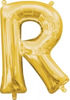 Mini Folienballon Buchstabe R gold 35cm