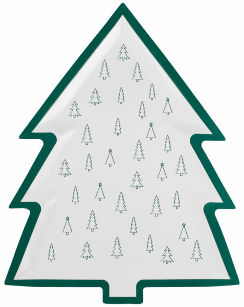 8 Eco Tannenbaum Pappteller