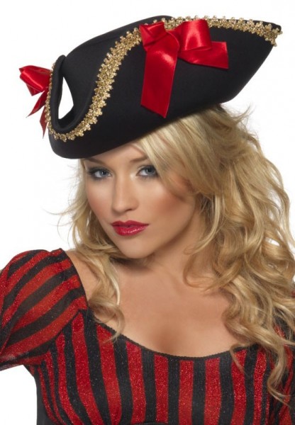 Piratenprinzessin Hut Schwarz-Rot