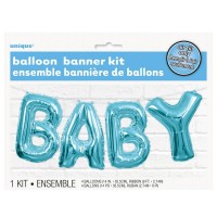 Baby Boy Felix Folienballon Girlande Eisblau