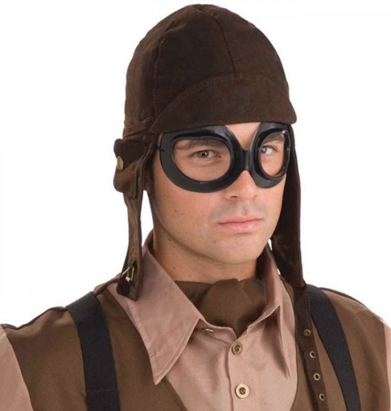 Flieger Kappe Steampunk Mit Brille