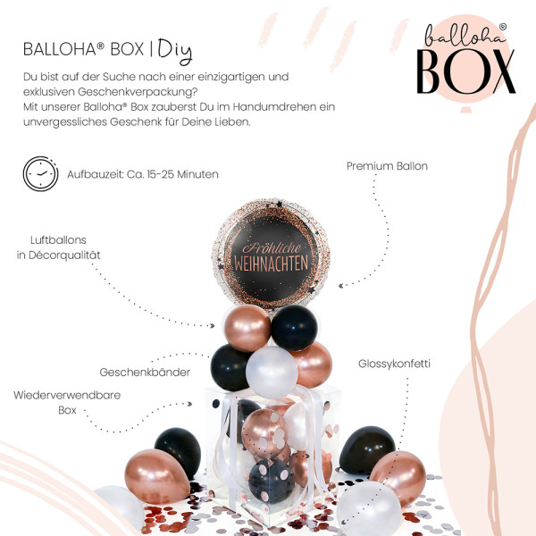 Balloha Geschenkbox DIY Weihnachten Rosegold XL 3