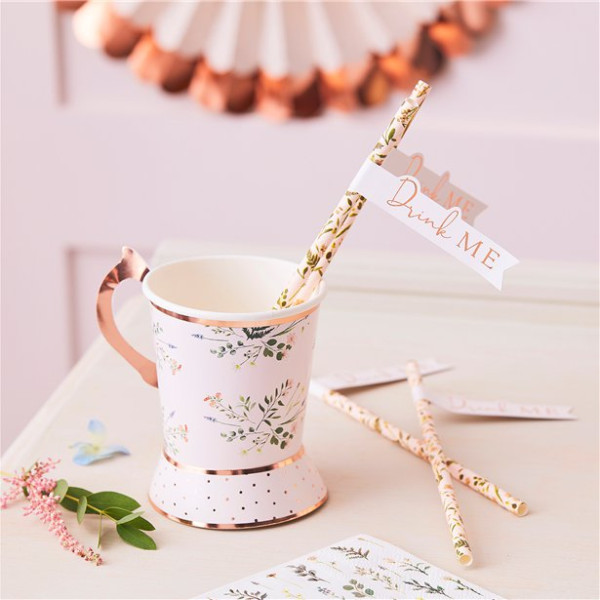 16 Birthday Teaparty Strohhalme 19,6 cm 2
