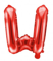 Vorschau: Roter W Buchstabenballon 35cm