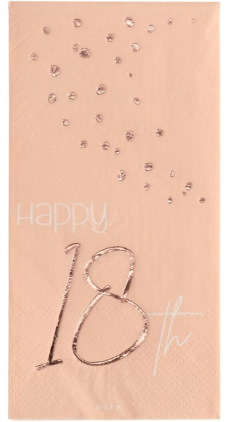 10 Rosy Blush 18th Birthday Servietten 33cm 2