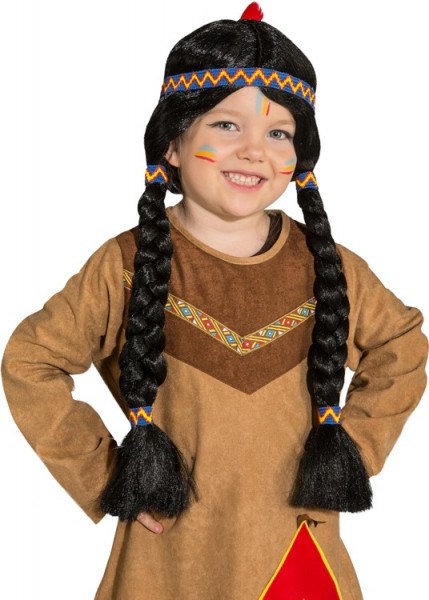 Indianer Rote Feder Kinderperücke