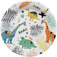 8 Little Dino Pappteller 23cm