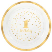 Goldstar 1st Birthday Teller 40cm