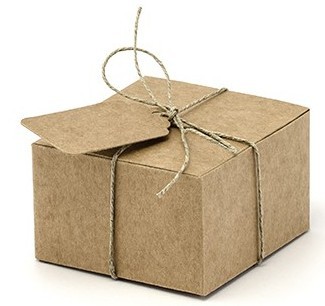 10 Kraftpapier Schachteln 6 x 5,5cm