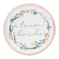 8 Boho Wedding Eco Pappteller 25cm