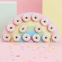 Vorschau: Pastell Regenbogen Donutwand
