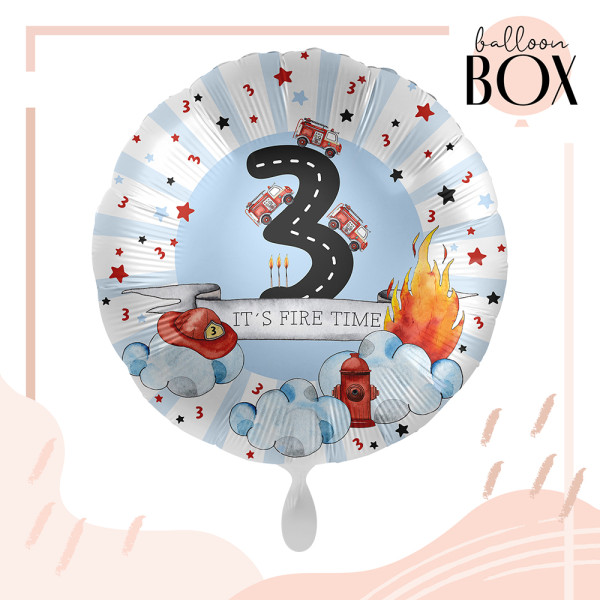 Balloha Geschenkbox DIY Happy Fire Engine - Drei XL