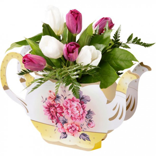 Pappvase in Teekannenform 3