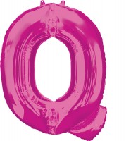 Folienballon Buchstabe Q pink XL 81cm