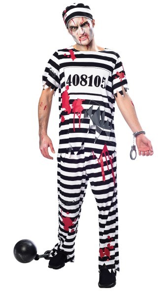 Zombie Verbrecher Kostüm für Herren