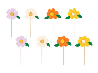 8 Oster Brunch Blumen Tortendeko 13cm