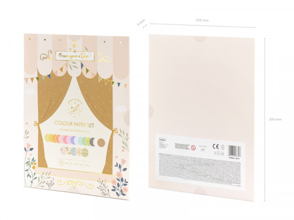 Pastell A4 Bastelpapier Set 34-teilig 8