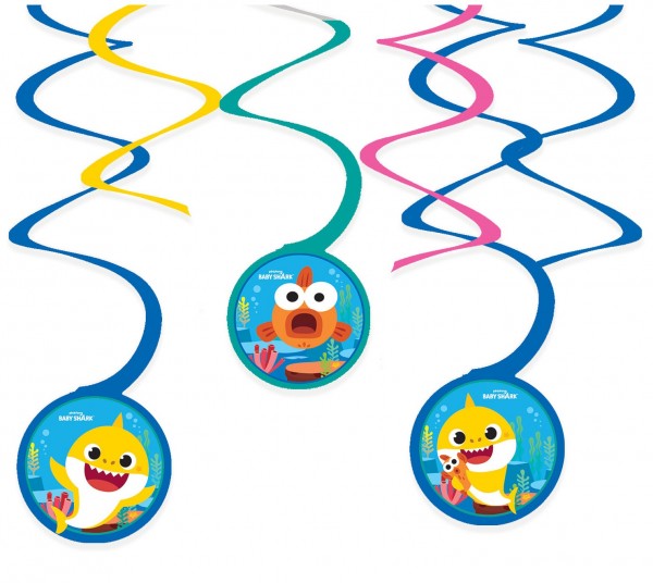6 Baby Shark Family Spiralhänger
