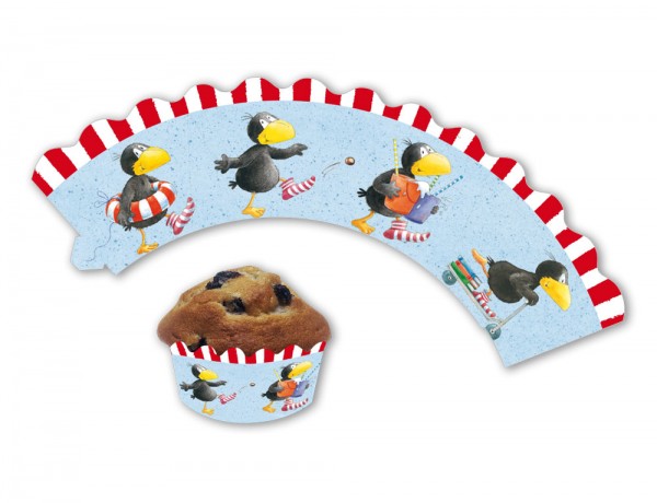 12 Kleiner Rabe Socke Muffin Banderolen