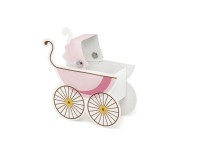 10 rosa Babykarren Boxen 9,5 x 9,5 x 4cm