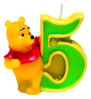 Winnie Puuh Happy Birthday Kerze 5. Geburtstag